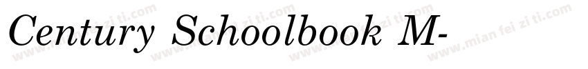 Century Schoolbook M字体转换